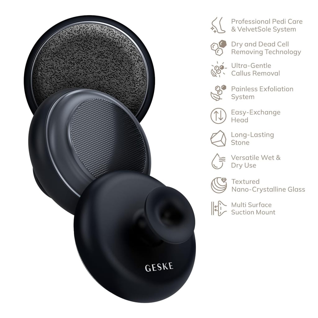 Фото товару: Набір для догляду за стопами з ручкою GESKE Dual Foot Smoothener 9в1 black № 1