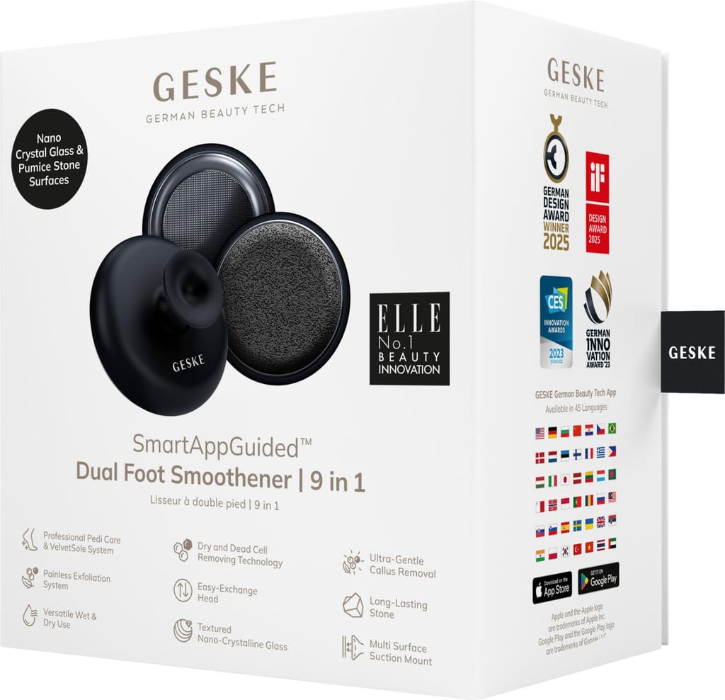 Фото товару: Набір для догляду за стопами з ручкою GESKE Dual Foot Smoothener 9в1 black № 12