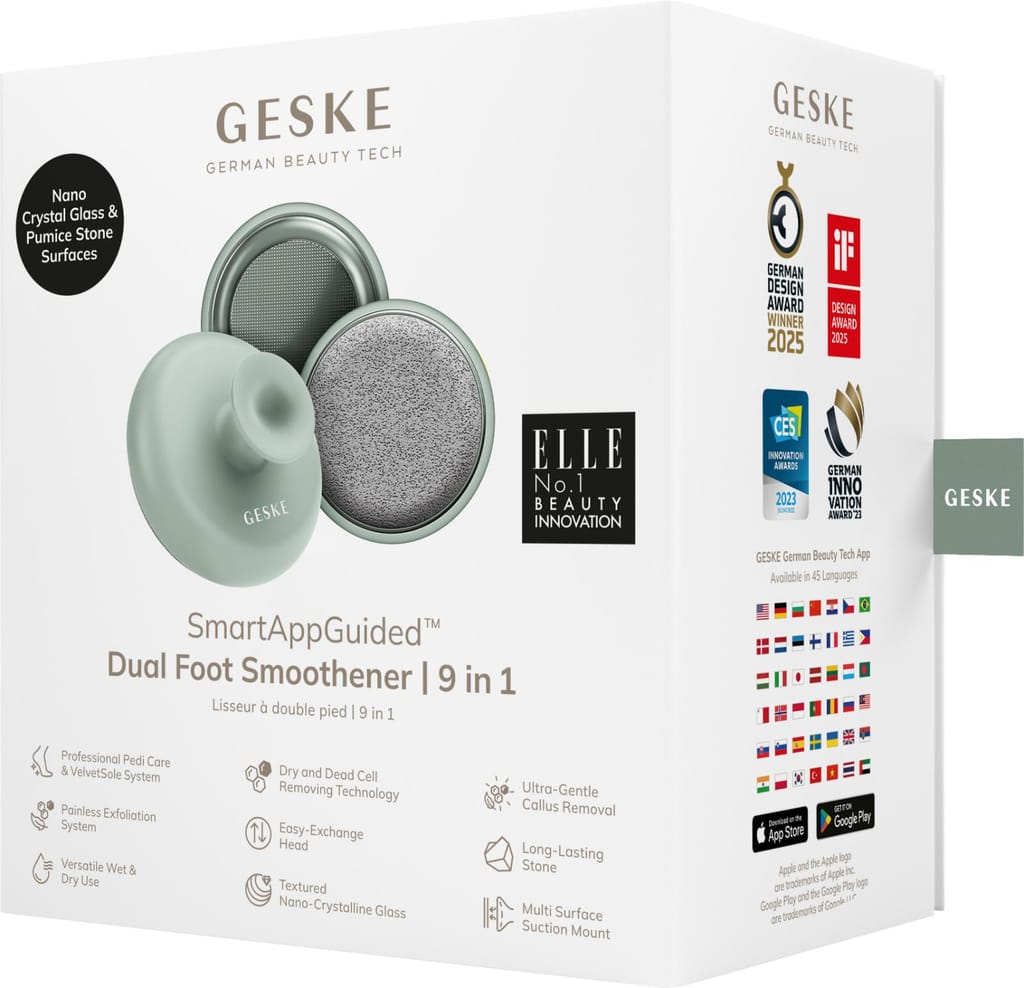 Фото товару: Набір для догляду за стопами з ручкою GESKE Dual Foot Smoothener 9в1 green № 13