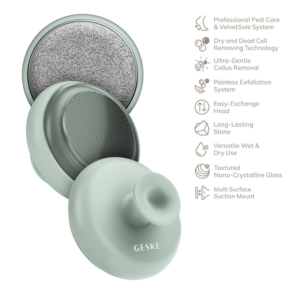 Фото товару: Набір для догляду за стопами з ручкою GESKE Dual Foot Smoothener 9в1 green № 1