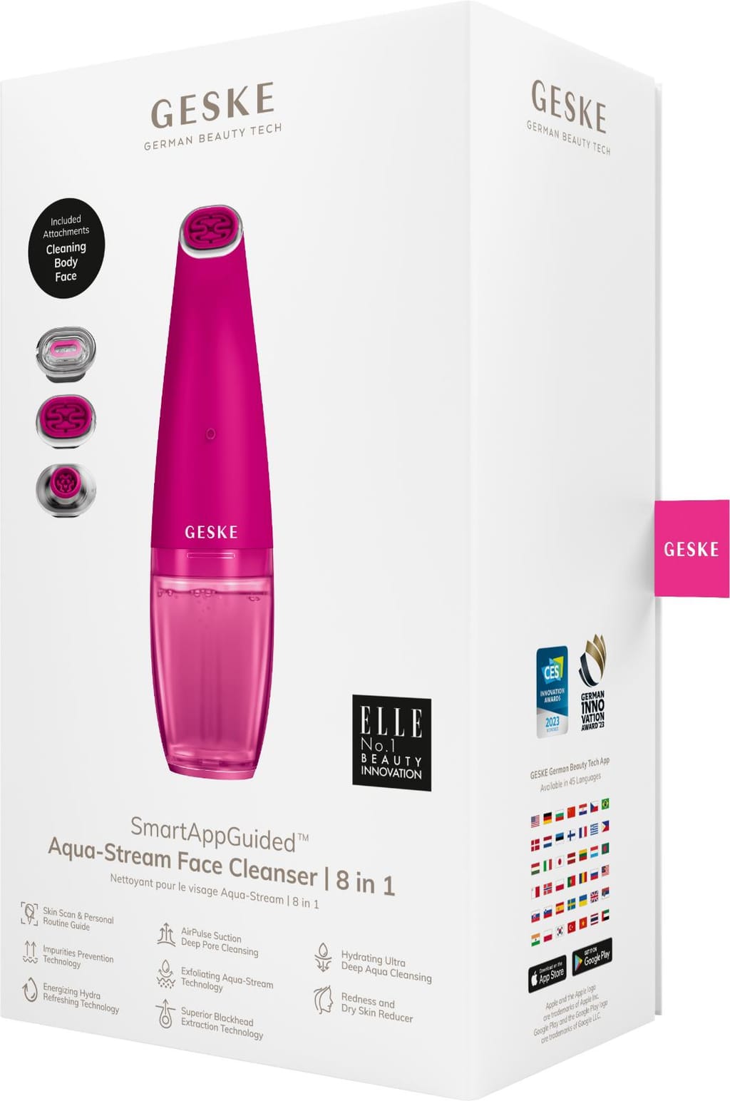 Фото товару: Очищуючий засіб для обличчя GESKE Aqua-Stream Face Cleanser 8в1 magenta № 7