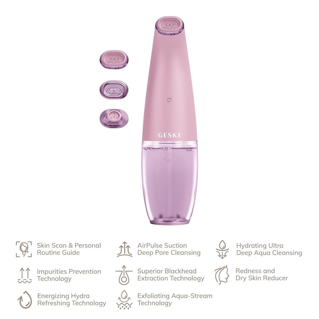 Фото товару: Очищуючий засіб для обличчя GESKE Aqua-Stream Face Cleanser 8в1 pink № 1