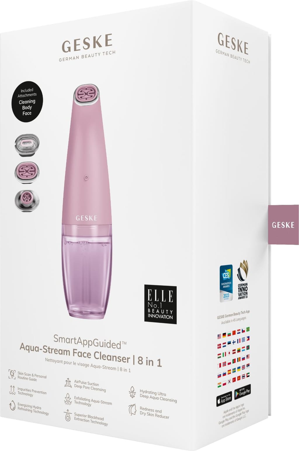 Фото товару: Очищуючий засіб для обличчя GESKE Aqua-Stream Face Cleanser 8в1 pink № 7