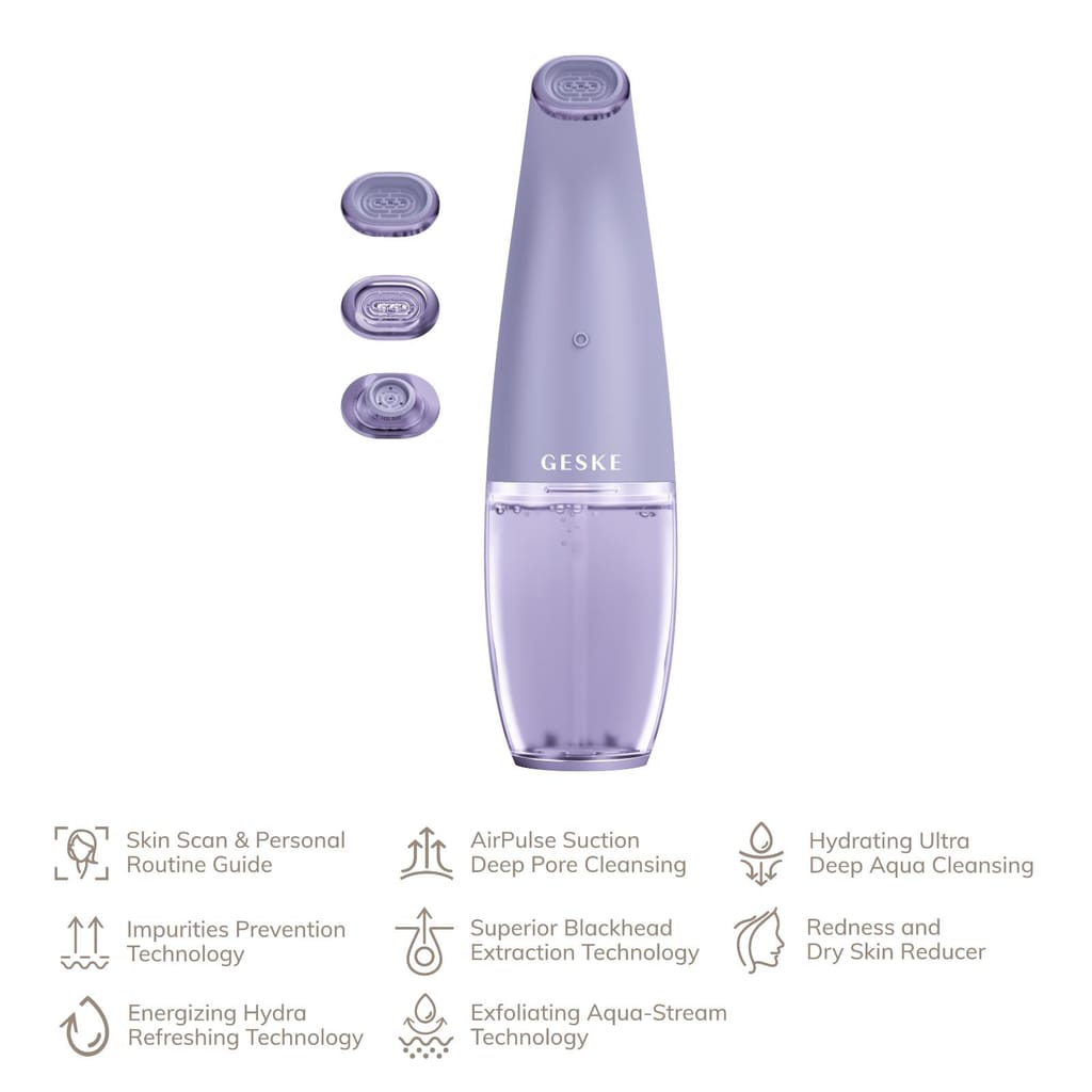 Фото товару: Очищуючий засіб для обличчя GESKE Aqua-Stream Face Cleanser 8в1 purple № 1