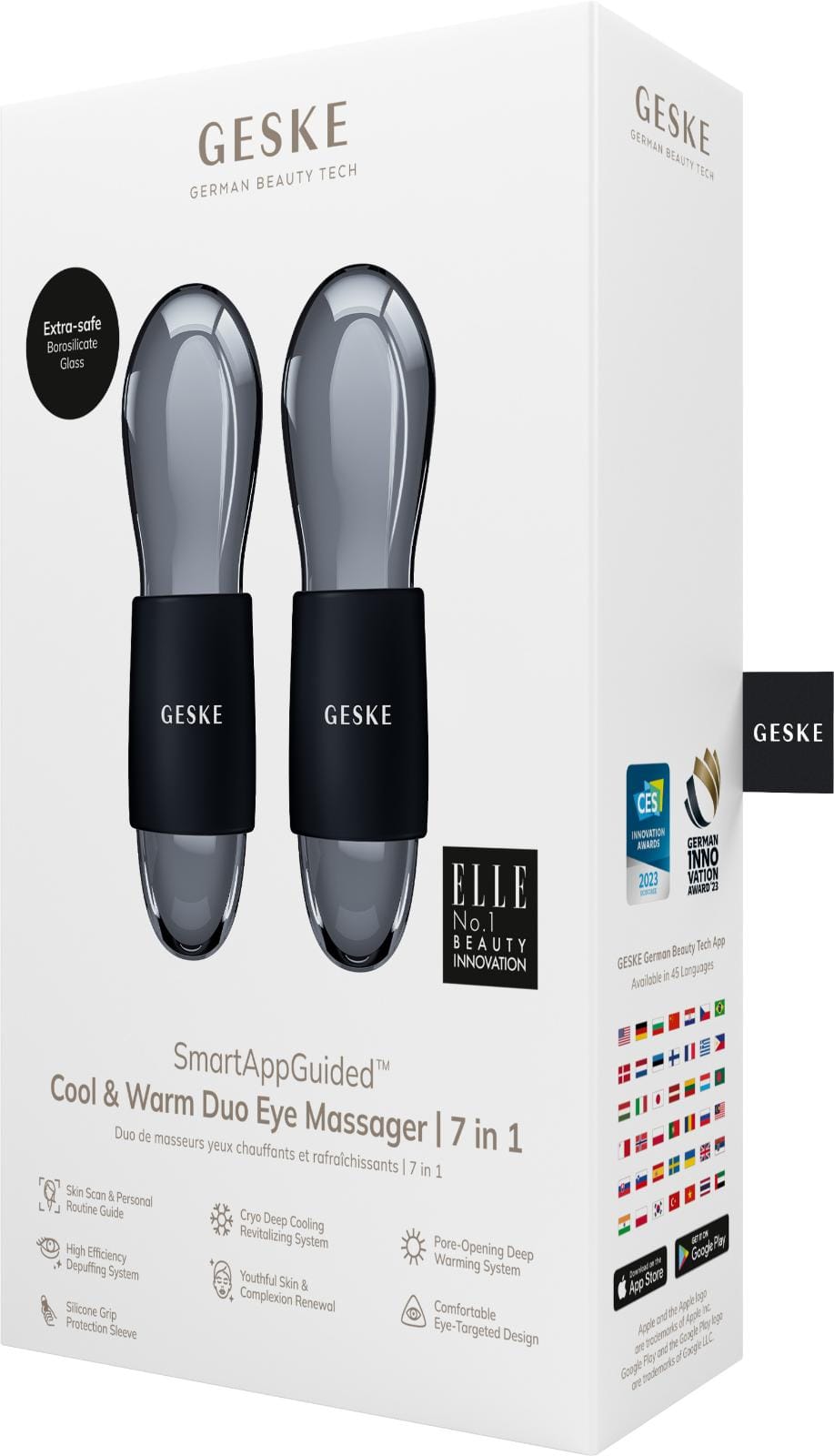 Фото товару: Подвійний масажер для очей GESKE Cool&Warm Duo Eye Massager 7в1 black № 7