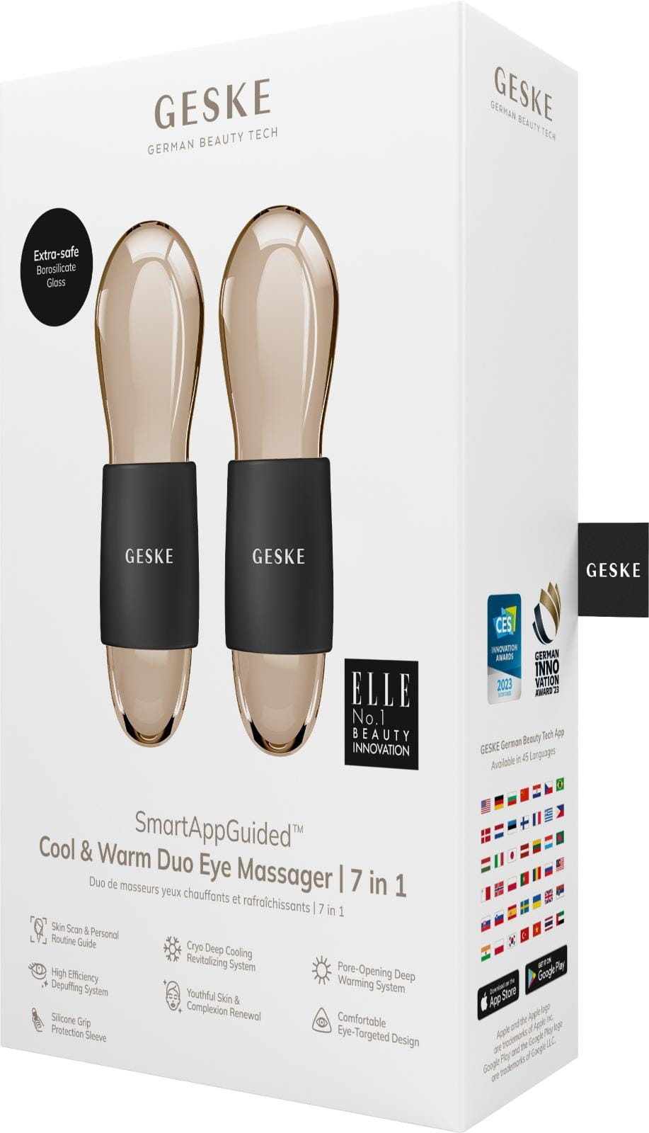 Фото товару: Подвійний масажер для очей GESKE Cool&Warm Duo Eye Massager 7в1 gray № 7