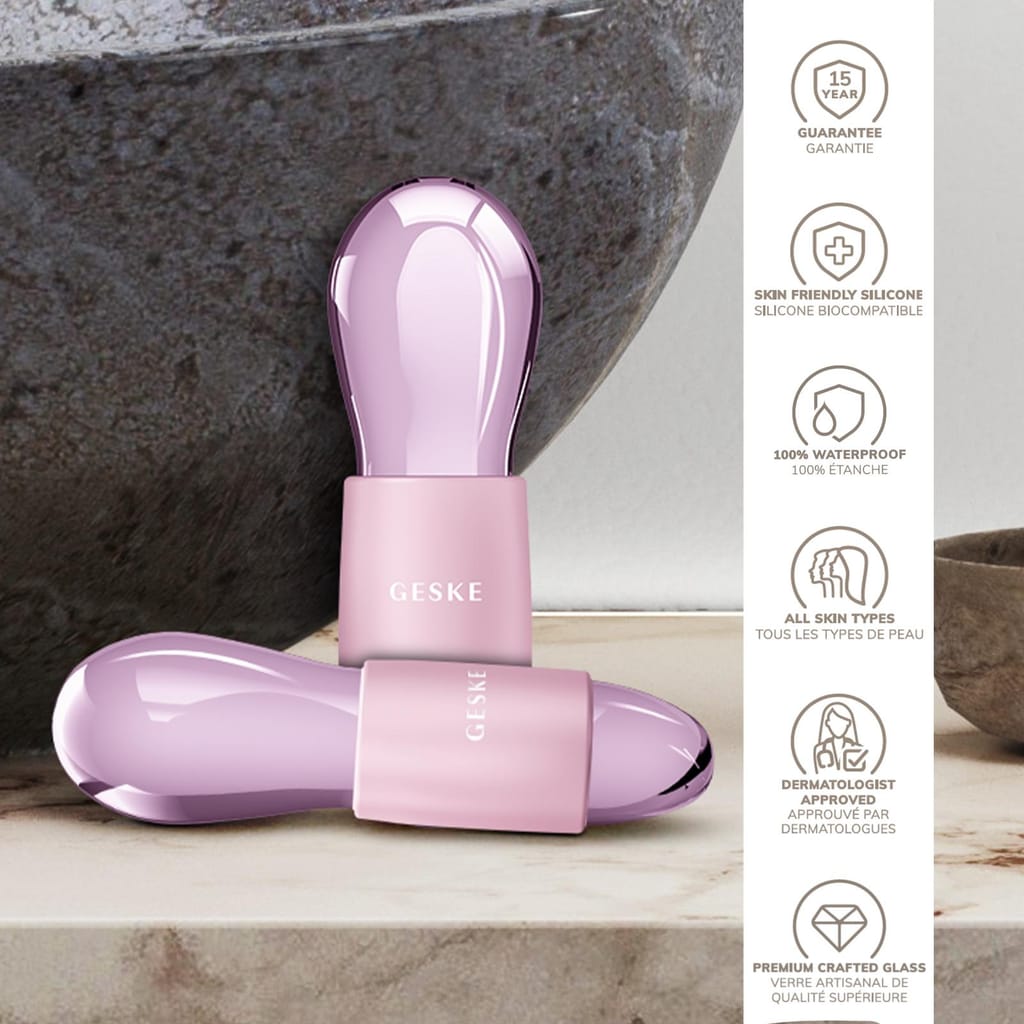 Фото товару: Подвійний масажер для очей GESKE Cool&Warm Duo Eye Massager 7в1 pink № 2
