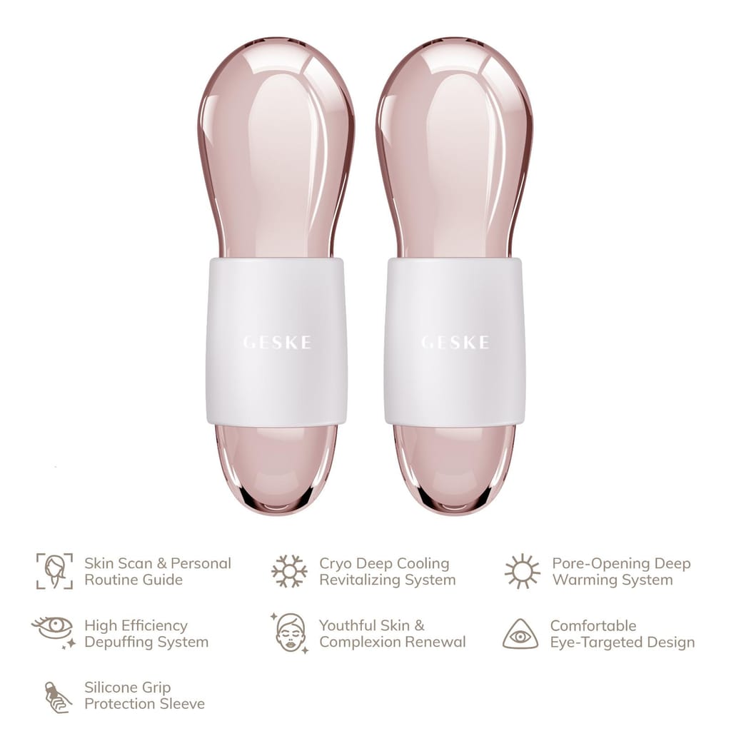 Фото товару: Подвійний масажер для очей GESKE Cool&Warm Duo Eye Massager 7в1 starlight № 1