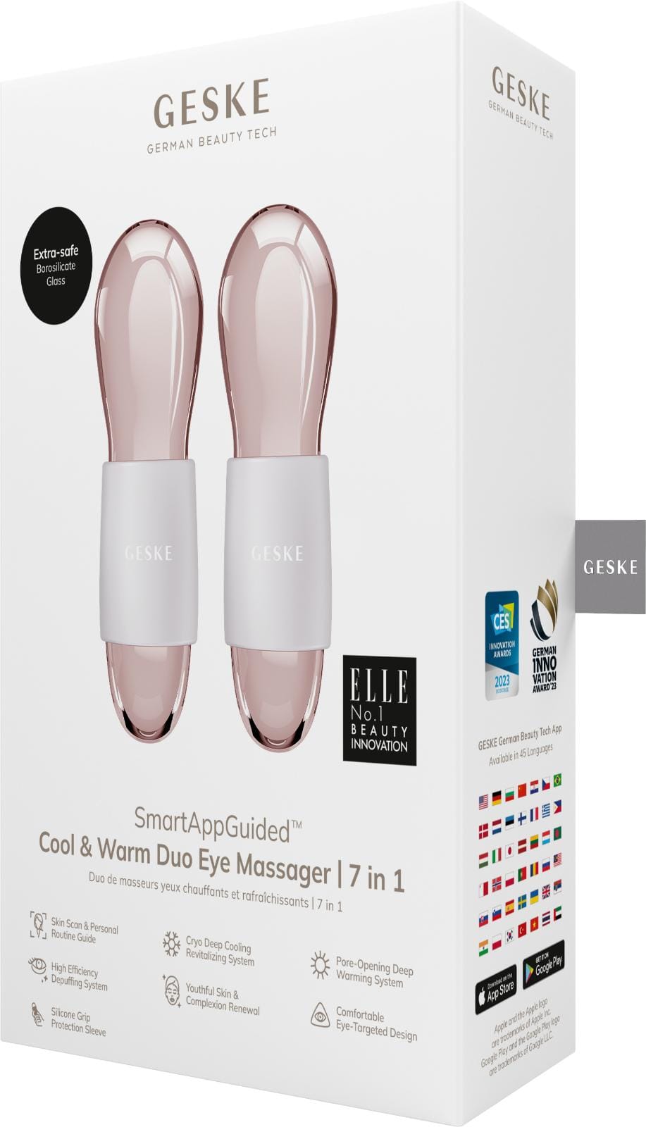 Фото товару: Подвійний масажер для очей GESKE Cool&Warm Duo Eye Massager 7в1 starlight № 7