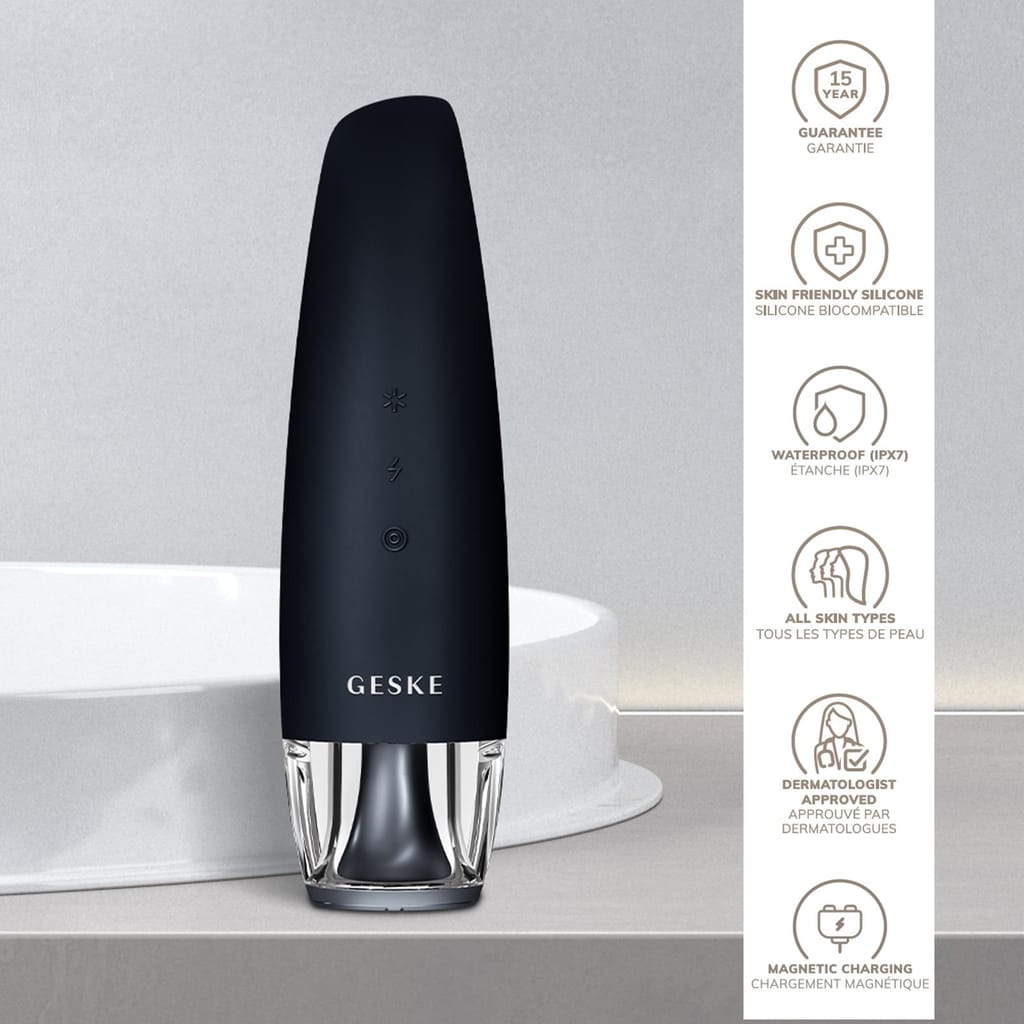 Фото товару: Антивіковий LED-випромінювач для відновлення шкіри обличчя GESKE Anti-Aging Skin Renewer 9в1 black № 2