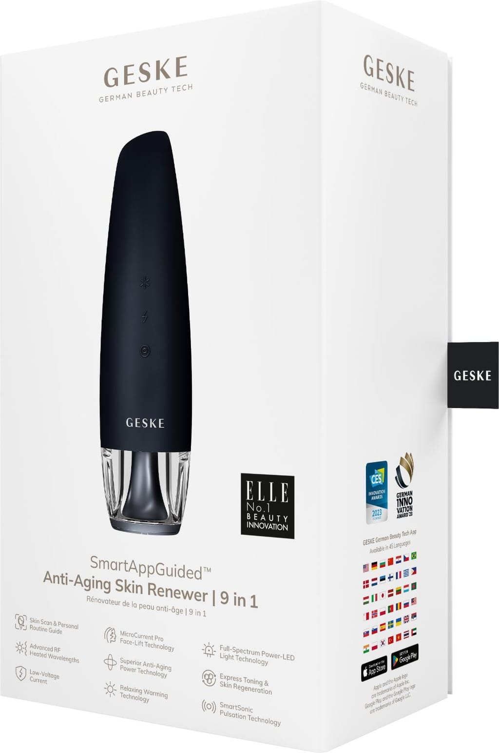 Фото товару: Антивіковий LED-випромінювач для відновлення шкіри обличчя GESKE Anti-Aging Skin Renewer 9в1 black № 7