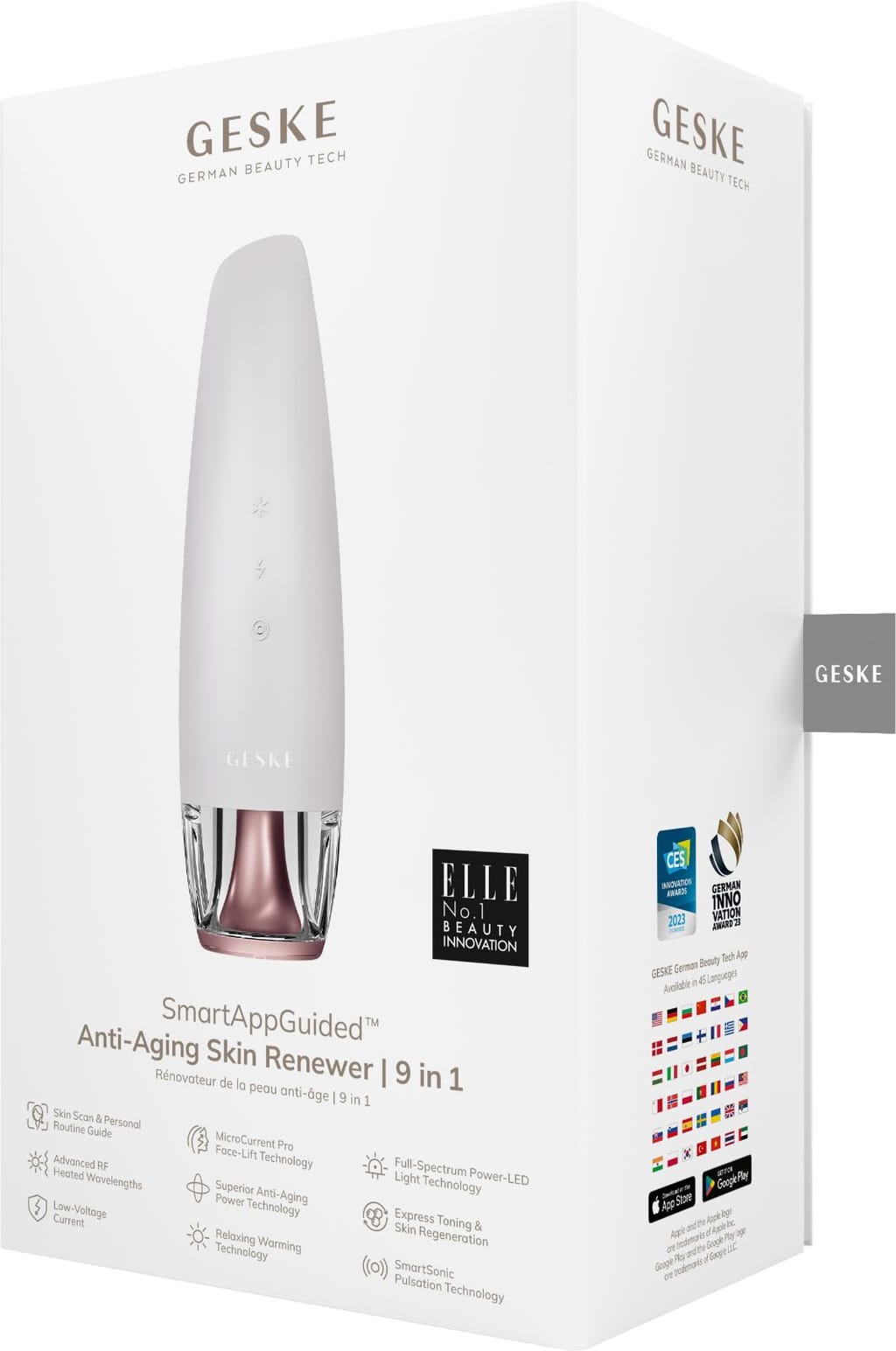 Фото товару: Антивіковий LED-випромінювач для відновлення шкіри обличчя GESKE Anti-Aging Skin Renewer 9в1 starlight № 7