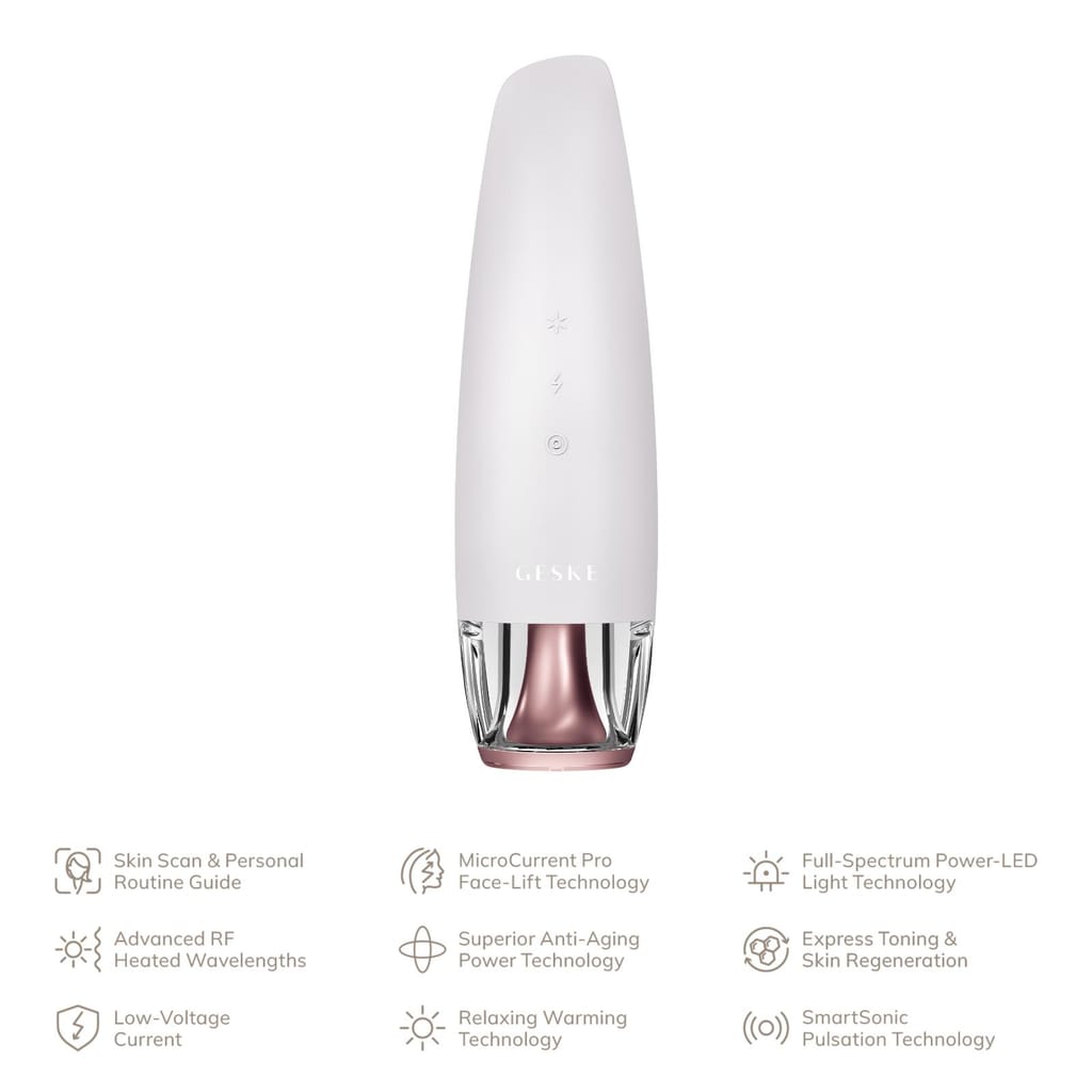 Фото товару: Антивіковий LED-випромінювач для відновлення шкіри обличчя GESKE Anti-Aging Skin Renewer 9в1 starlight № 1