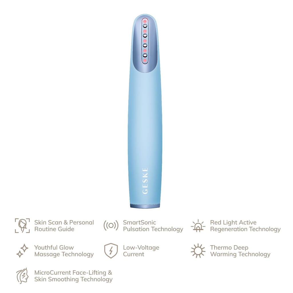 Фото товару: Пристрій для зміцнення і тонізації шкіри обличчя GESKE Skin Firming Wand 7в1 aquamarine № 1