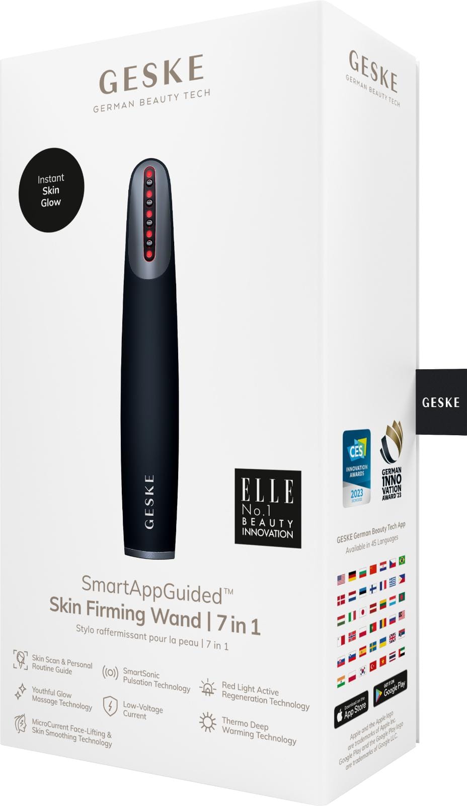 Фото товару: Пристрій для зміцнення і тонізації шкіри обличчя GESKE Skin Firming Wand 7в1 black № 7