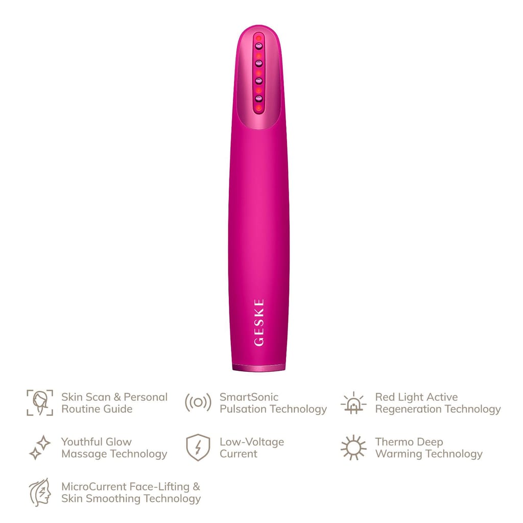 Фото товару: Пристрій для зміцнення і тонізації шкіри обличчя GESKE Skin Firming Wand 7в1 magenta № 1
