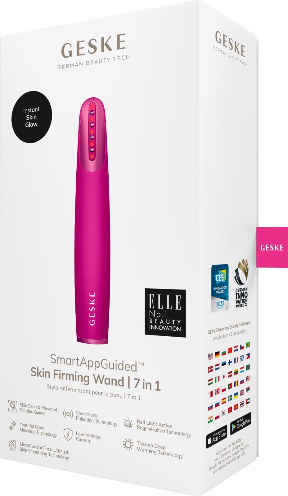 Фото товару: Пристрій для зміцнення і тонізації шкіри обличчя GESKE Skin Firming Wand 7в1 magenta № 7