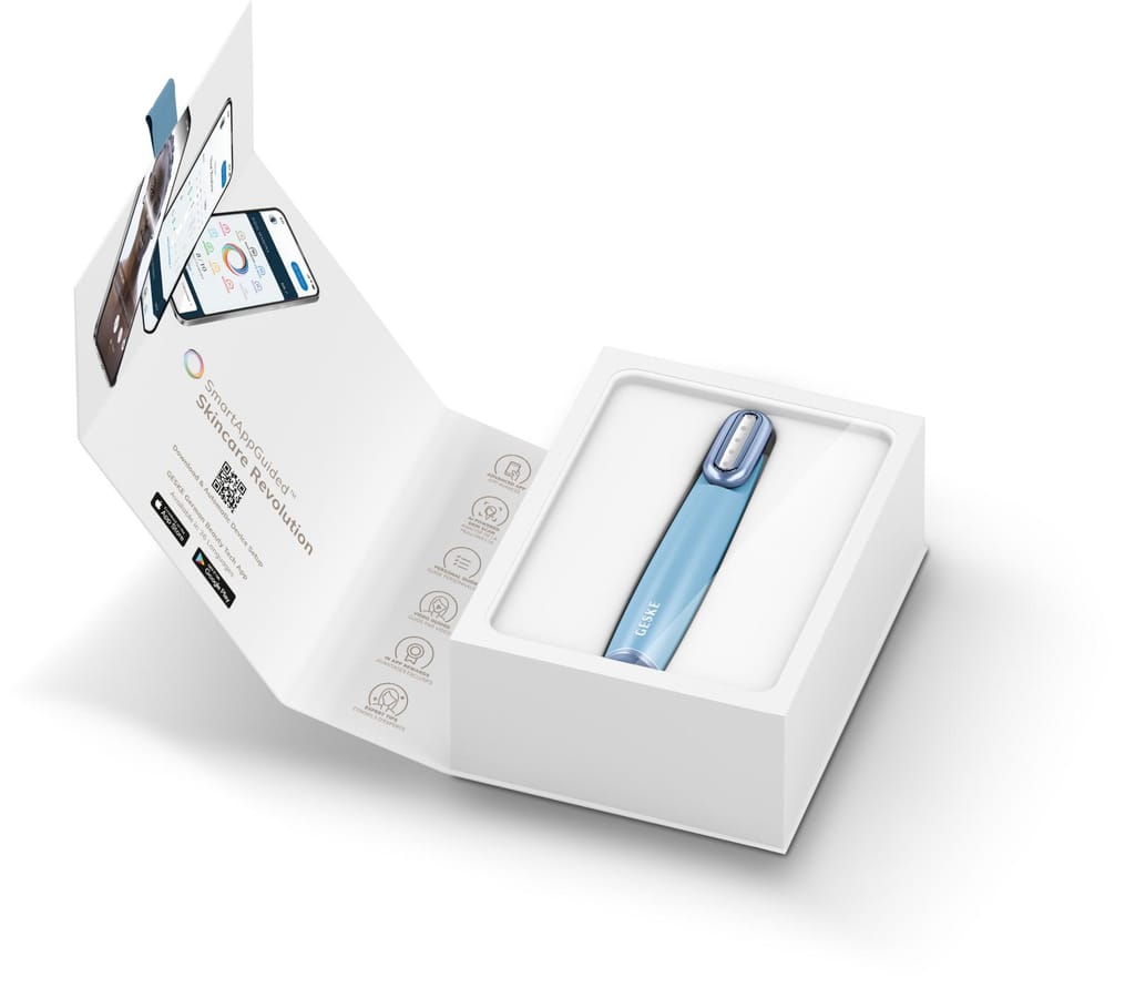 Фото товару: Пристрій для зміцнення і тонізації шкіри обличчя з поворотною головкою GESKE Skin Firming Wand 7в1 aquamarine № 8