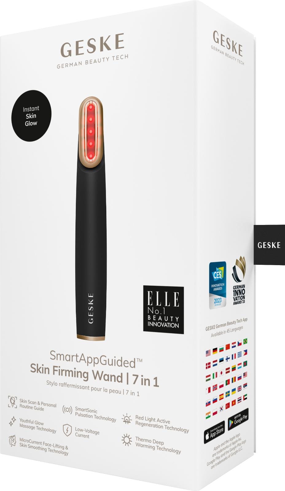 Фото товару: Пристрій для зміцнення і тонізації шкіри обличчя з поворотною головкою GESKE Skin Firming Wand 7в1 gray № 7