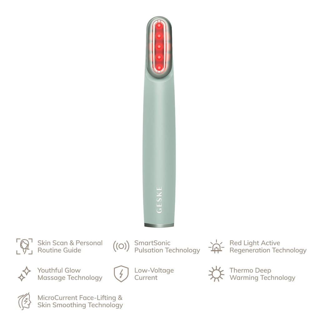 Фото товару: Пристрій для зміцнення і тонізації шкіри обличчя з поворотною головкою GESKE Skin Firming Wand 7в1 green № 1