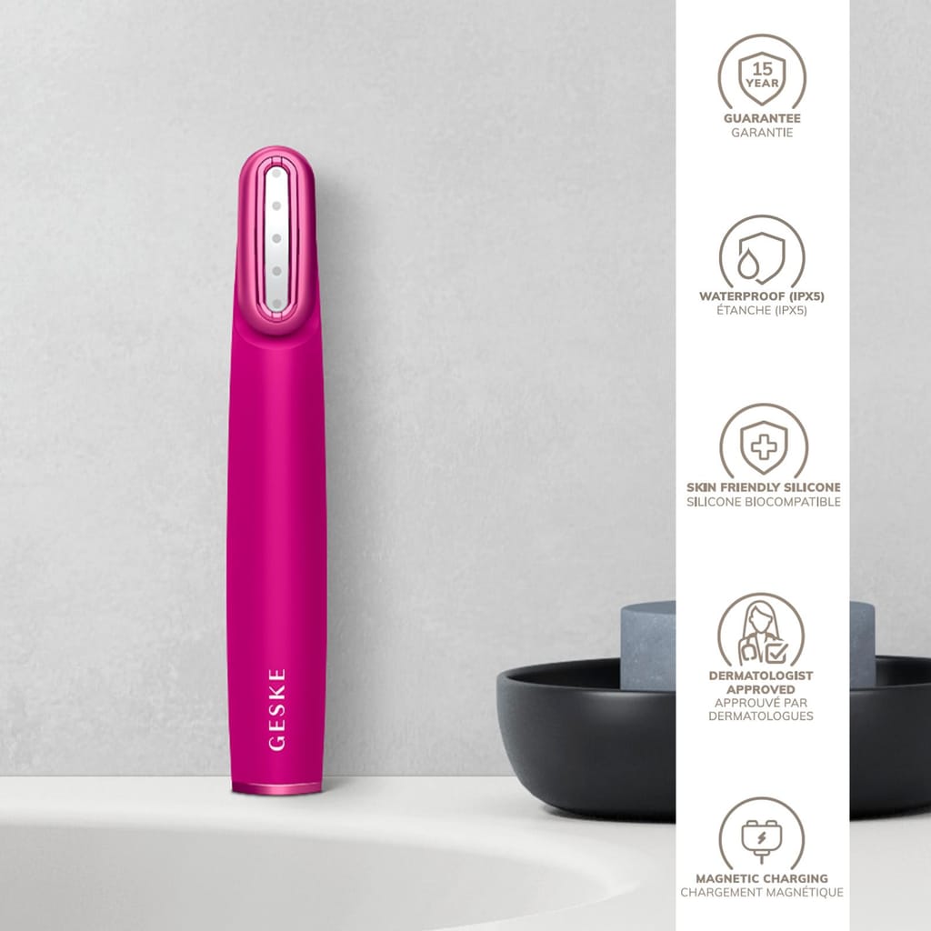 Фото товару: Пристрій для зміцнення і тонізації шкіри обличчя з поворотною головкою GESKE Skin Firming Wand 7в1 magenta № 2