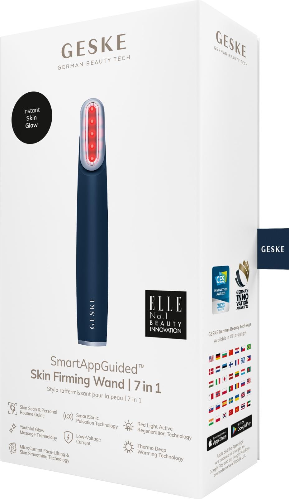 Фото товару: Пристрій для зміцнення і тонізації шкіри обличчя з поворотною головкою GESKE Skin Firming Wand 7в1 midnight № 7