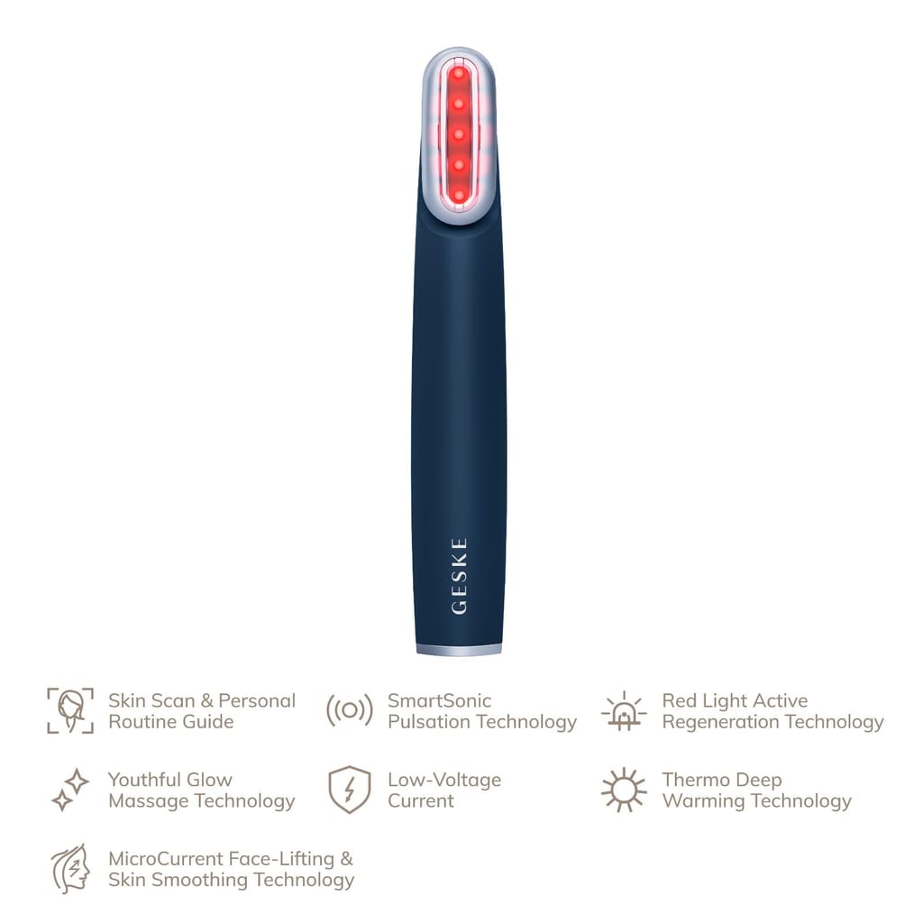 Фото товару: Пристрій для зміцнення і тонізації шкіри обличчя з поворотною головкою GESKE Skin Firming Wand 7в1 midnight № 1
