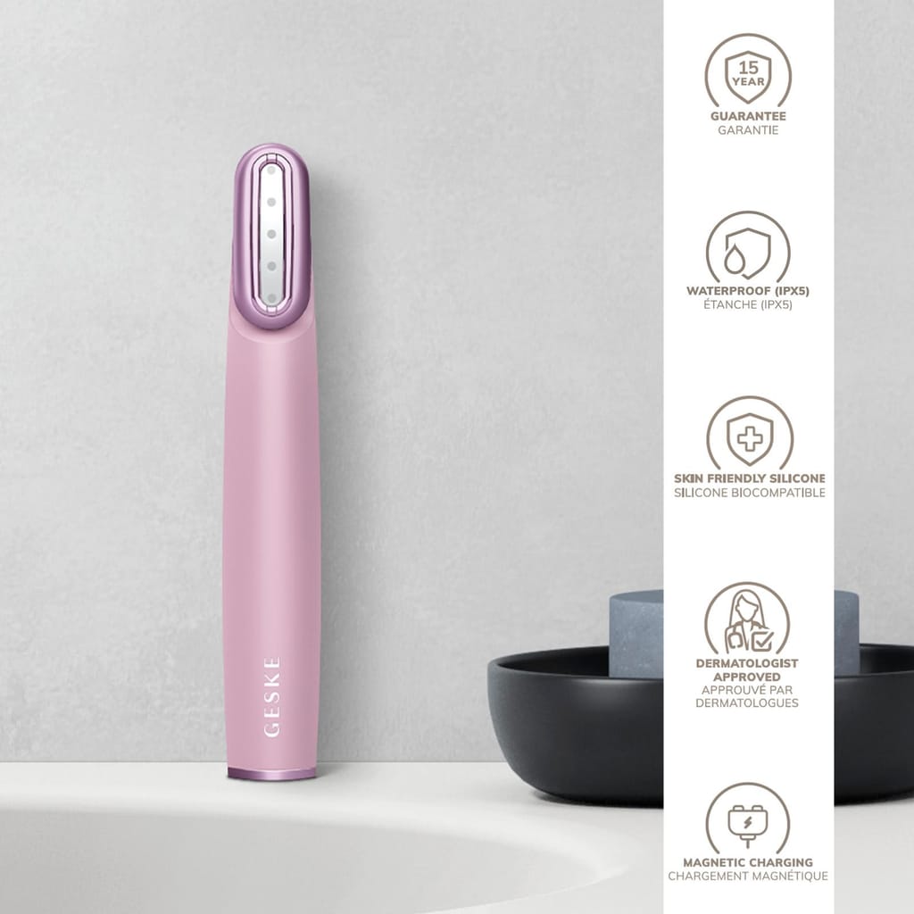 Фото товару: Пристрій для зміцнення і тонізації шкіри обличчя з поворотною головкою GESKE Skin Firming Wand 7в1 pink № 2