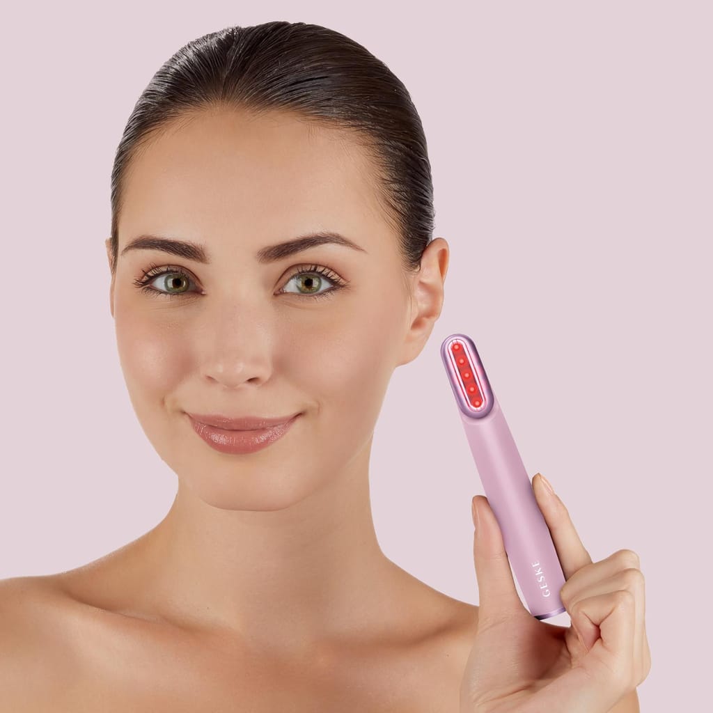 Фото товару: Пристрій для зміцнення і тонізації шкіри обличчя з поворотною головкою GESKE Skin Firming Wand 7в1 pink № 3