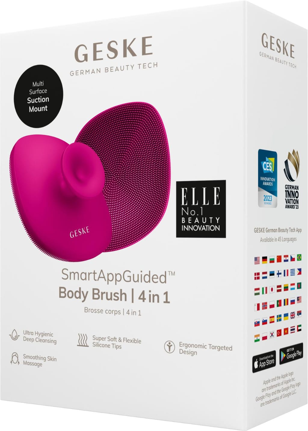 Фото товару: Щітка для тіла GESKE Body Brush 4в1 magenta № 7