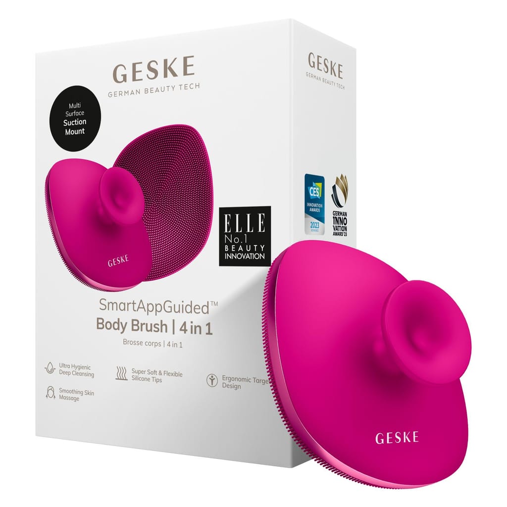 Фото товару: Щітка для тіла GESKE Body Brush metal 4в1 magenta № 0