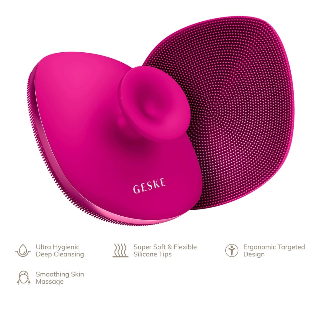 Фото товару: Щітка для тіла GESKE Body Brush metal 4в1 magenta № 1
