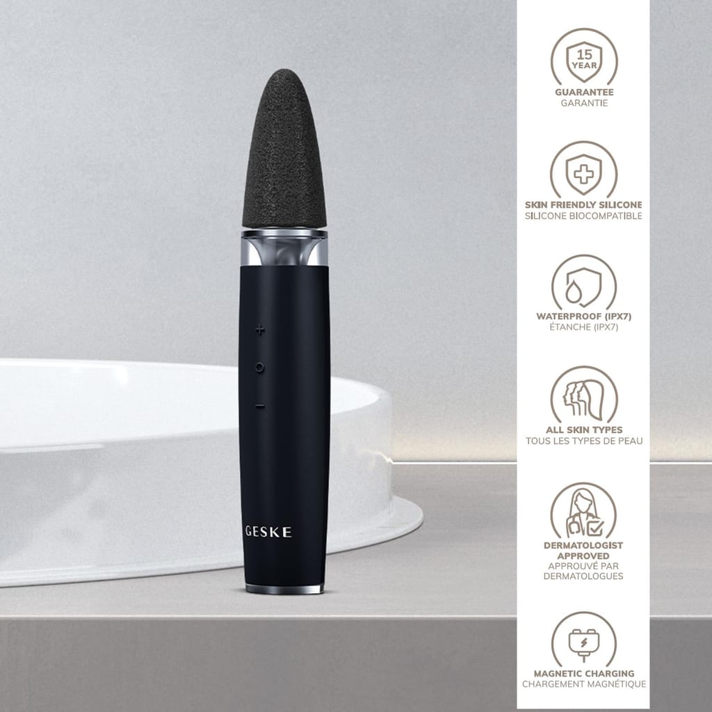 Фото товару: Шліфувальна пилка для стоп з додатковими насадками GESKE Electric Pumice Foot Smoothing Multi-Pen 8в1 black № 2