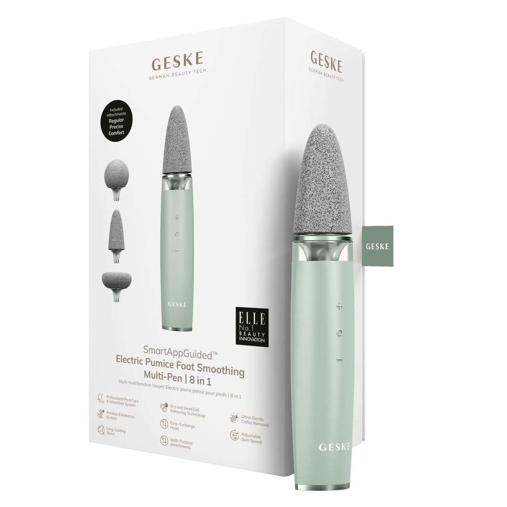 Фото товару: Шліфувальна пилка для стоп з додатковими насадками GESKE Electric Pumice Foot Smoothing Multi-Pen 8в1 green № 0
