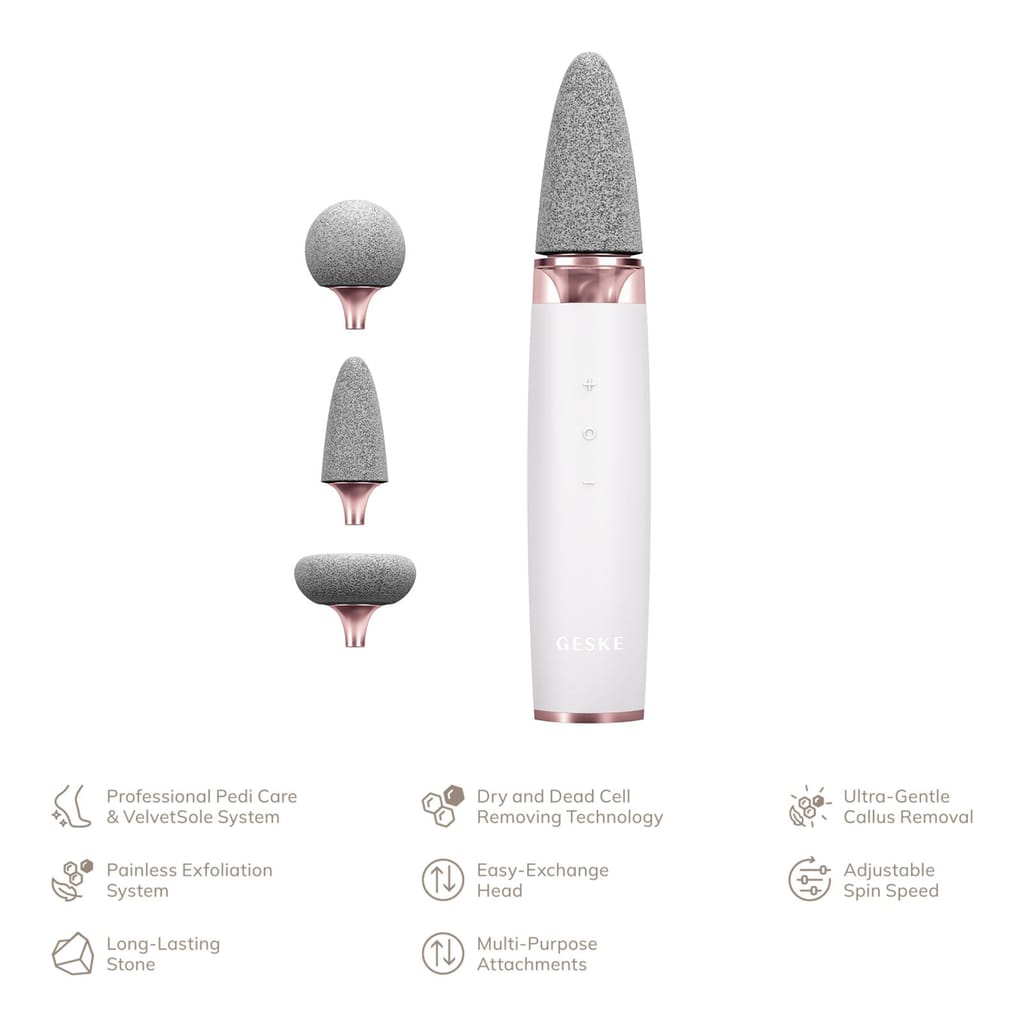 Фото товару: Шліфувальна пилка для стоп з додатковими насадками GESKE Electric Pumice Foot Smoothing Multi-Pen 8в1 starlight № 1
