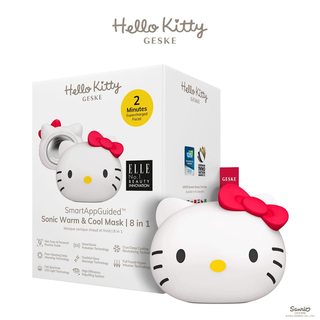 Фото товару: Ультразвукова маска тепло та холод GESKE Sonic Warm&Cool Mask 8в1 у формі голови кота by Hello Kitty № 0