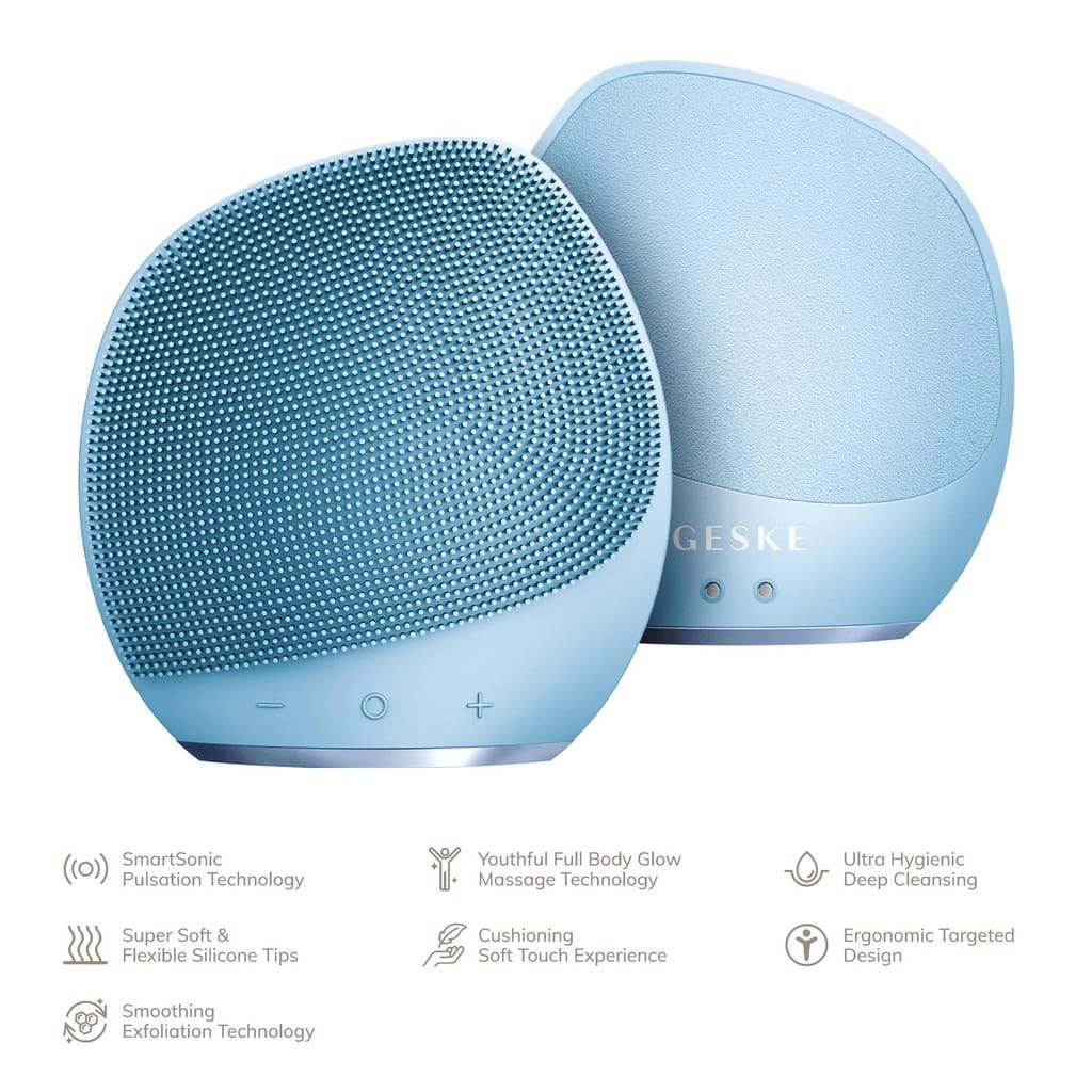 Фото товару: Ультразвукова щітка для тіла та інтенсивний пілінг GESKE Sonic Body Brush&Intensive Exfoliator 7в1 aquamarine № 1