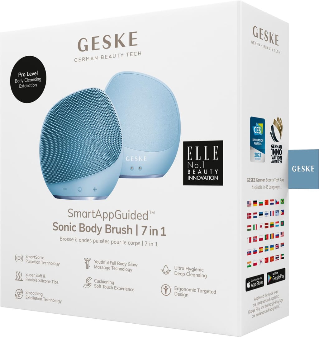 Фото товару: Ультразвукова щітка для тіла та інтенсивний пілінг GESKE Sonic Body Brush&Intensive Exfoliator 7в1 aquamarine № 7