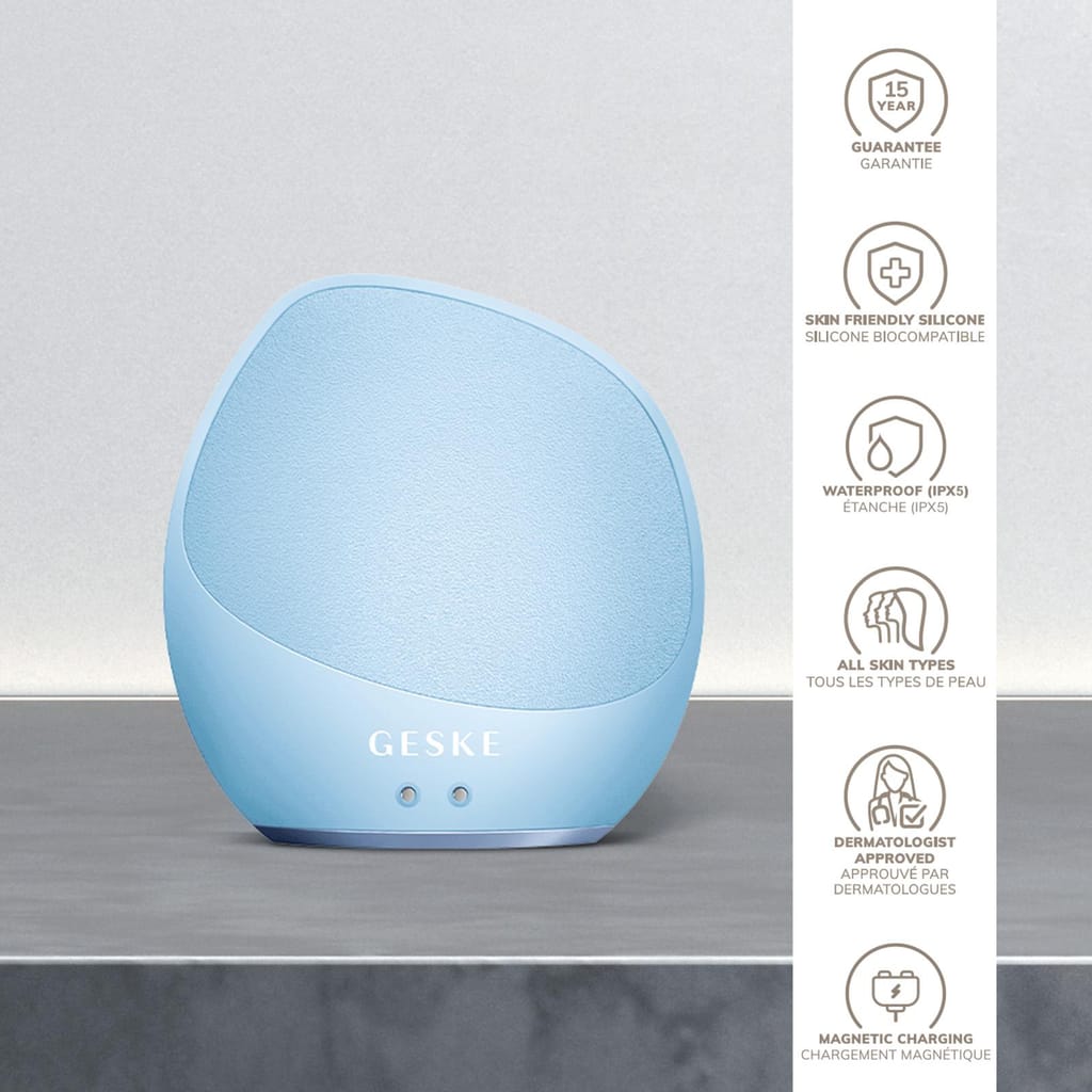 Фото товару: Ультразвукова щітка для тіла та інтенсивний пілінг GESKE Sonic Body Brush&Intensive Exfoliator 7в1 aquamarine № 2