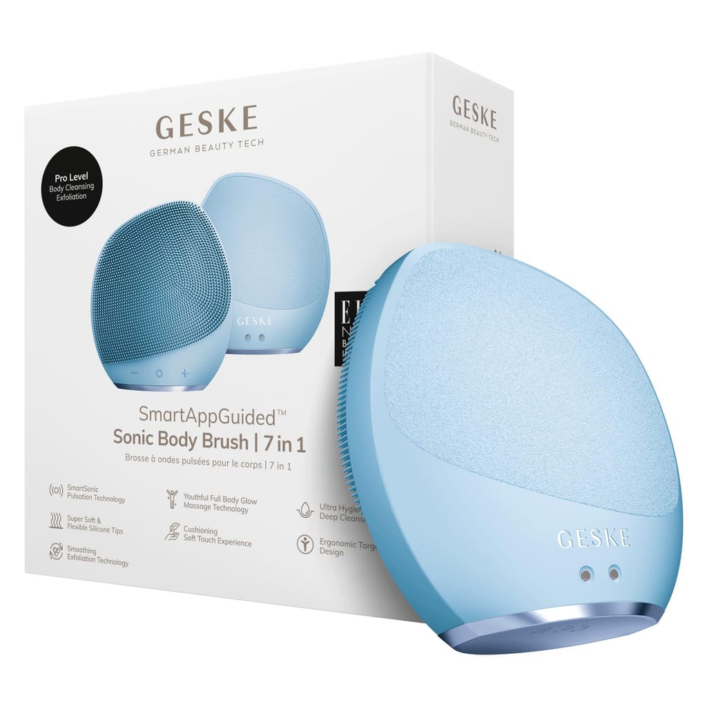 Фото товару: Ультразвукова щітка для тіла та інтенсивний пілінг GESKE Sonic Body Brush&Intensive Exfoliator 7в1 aquamarine № 0