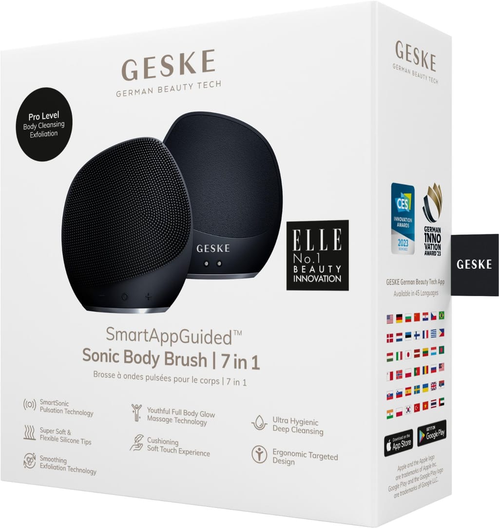 Фото товару: Ультразвукова щітка для тіла та інтенсивний пілінг GESKE Sonic Body Brush&Intensive Exfoliator 7в1 black № 7