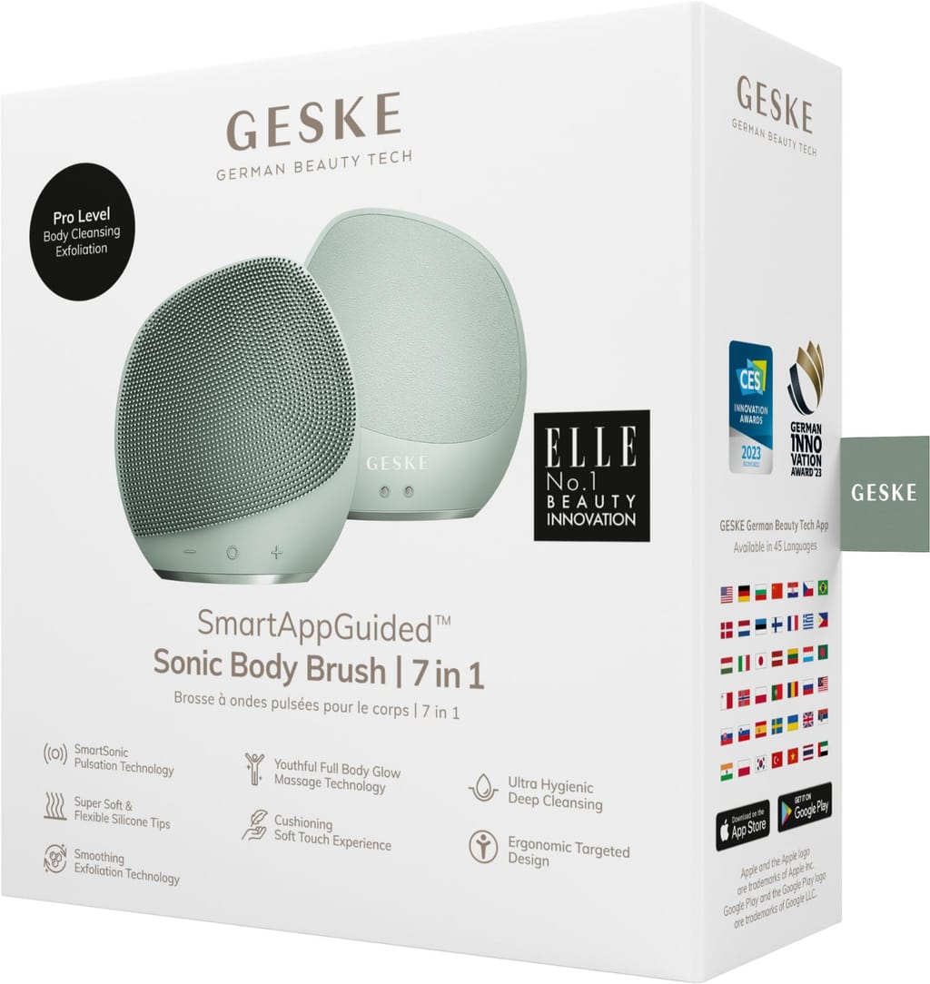 Фото товару: Ультразвукова щітка для тіла та інтенсивний пілінг GESKE Sonic Body Brush&Intensive Exfoliator 7в1 green № 7