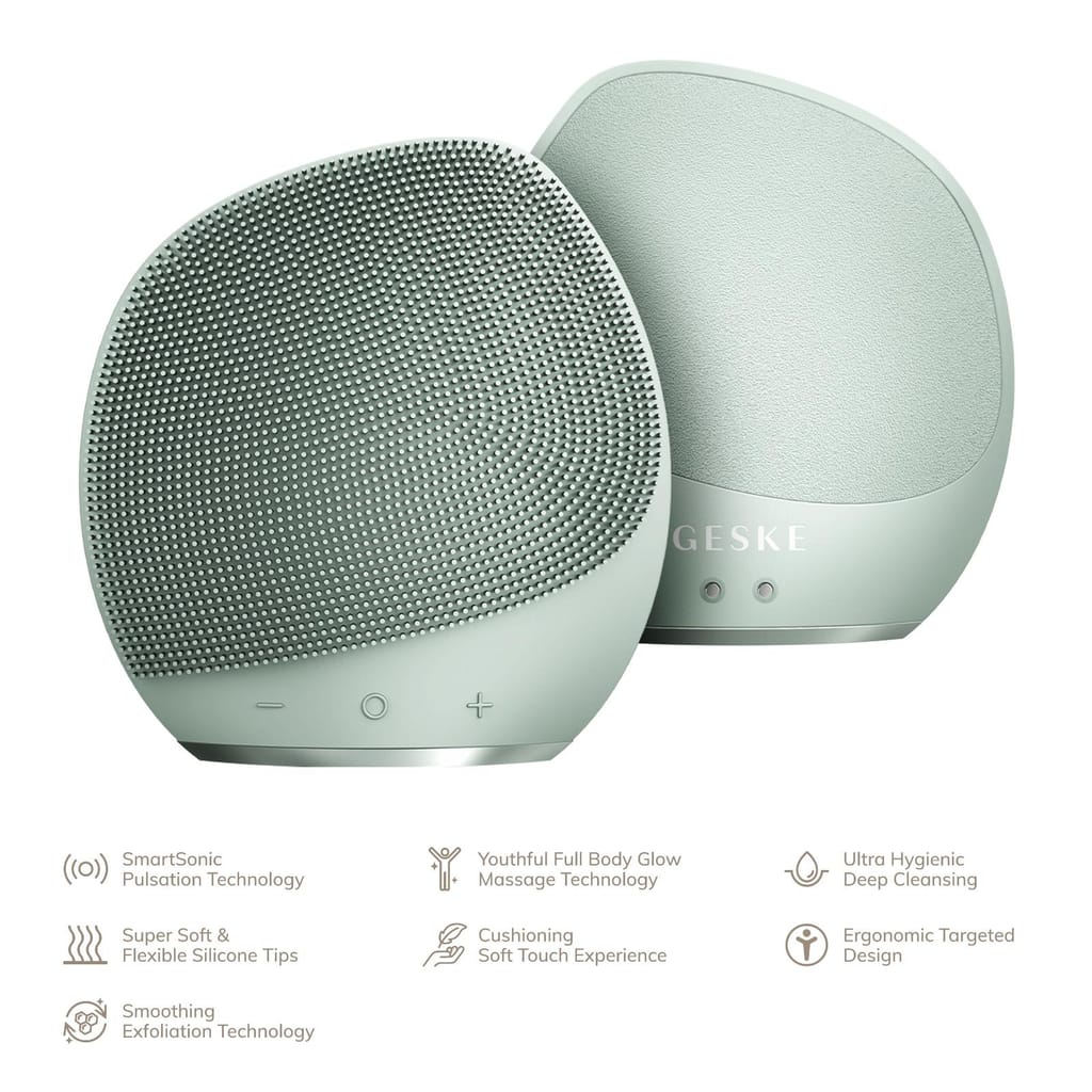 Фото товару: Ультразвукова щітка для тіла та інтенсивний пілінг GESKE Sonic Body Brush&Intensive Exfoliator 7в1 green № 1