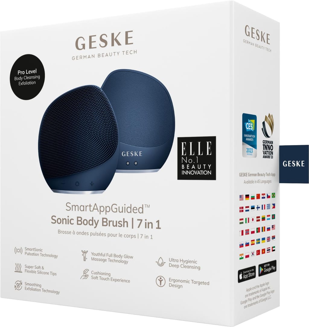 Фото товару: Ультразвукова щітка для тіла та інтенсивний пілінг GESKE Sonic Body Brush&Intensive Exfoliator 7в1 midnight № 7