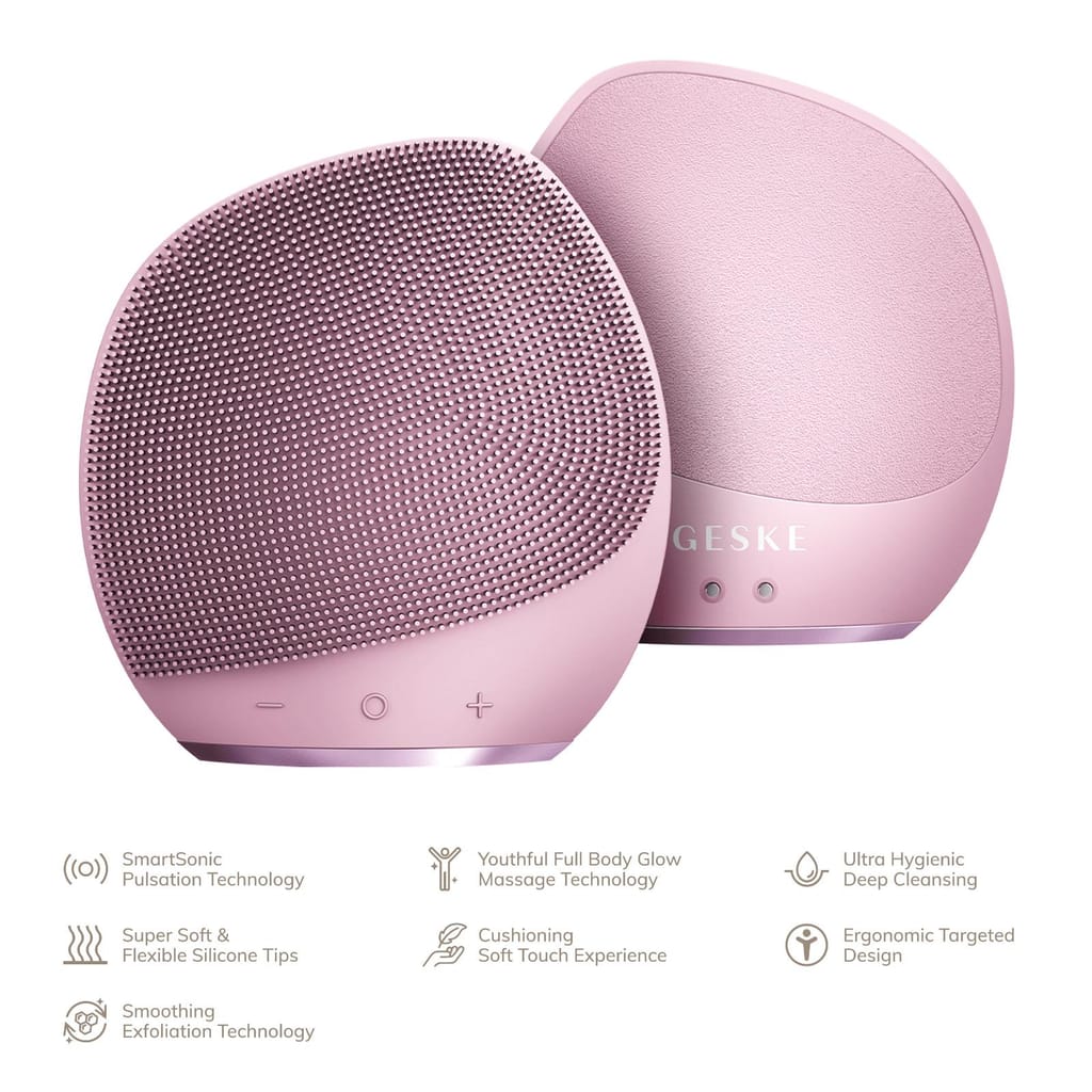 Фото товару: Ультразвукова щітка для тіла та інтенсивний пілінг GESKE Sonic Body Brush&Intensive Exfoliator 7в1 pink № 1