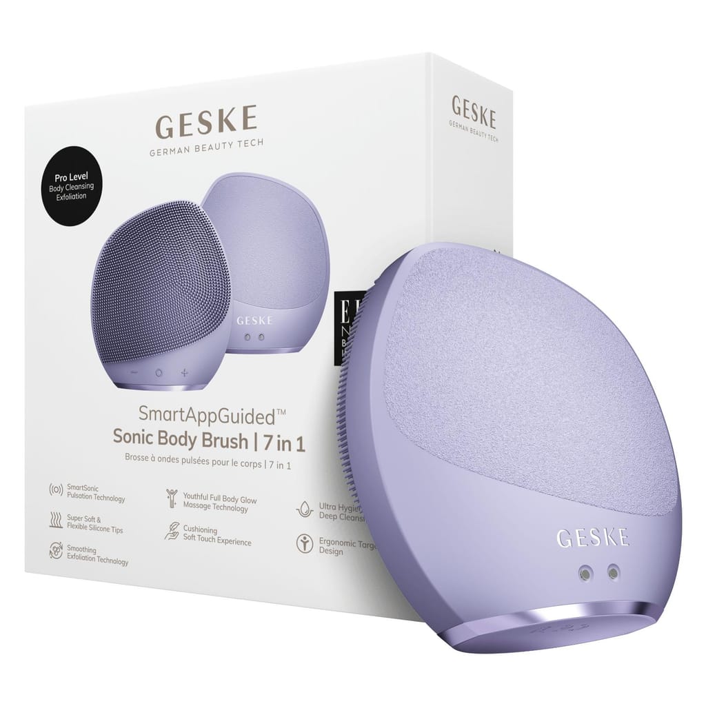 Фото товару: Ультразвукова щітка для тіла та інтенсивний пілінг GESKE Sonic Body Brush&Intensive Exfoliator 7в1 purple № 0