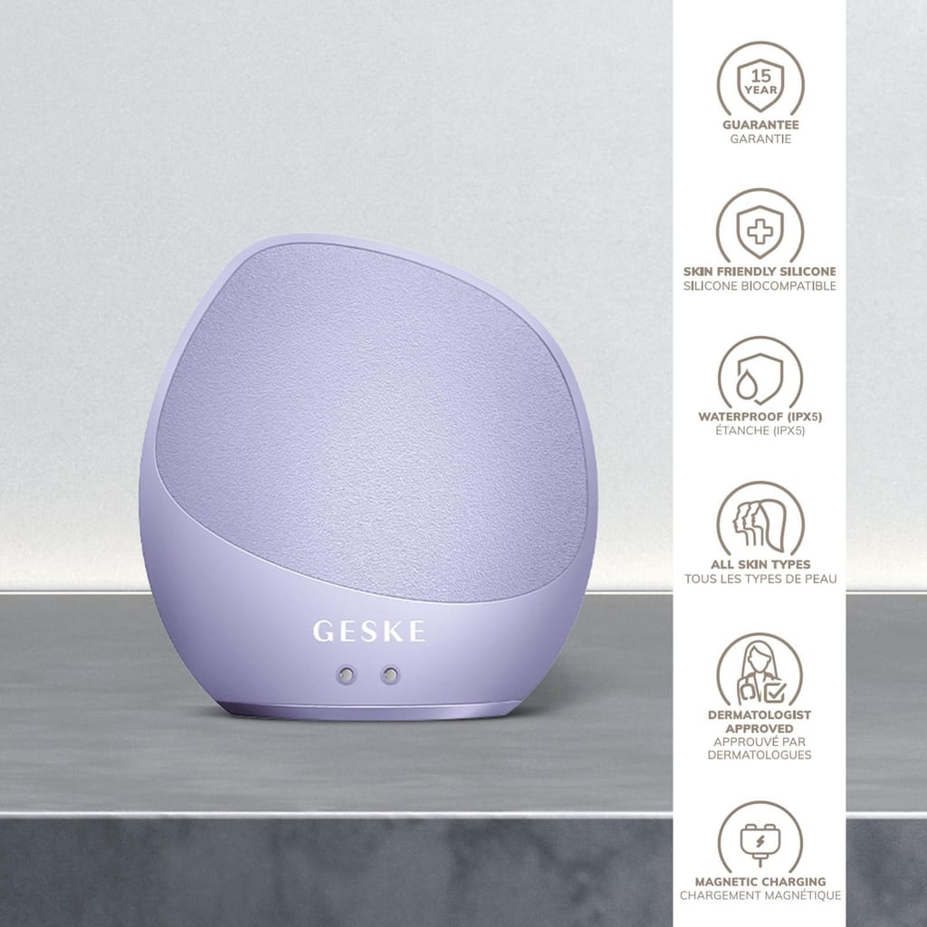 Фото товару: Ультразвукова щітка для тіла та інтенсивний пілінг GESKE Sonic Body Brush&Intensive Exfoliator 7в1 purple № 2