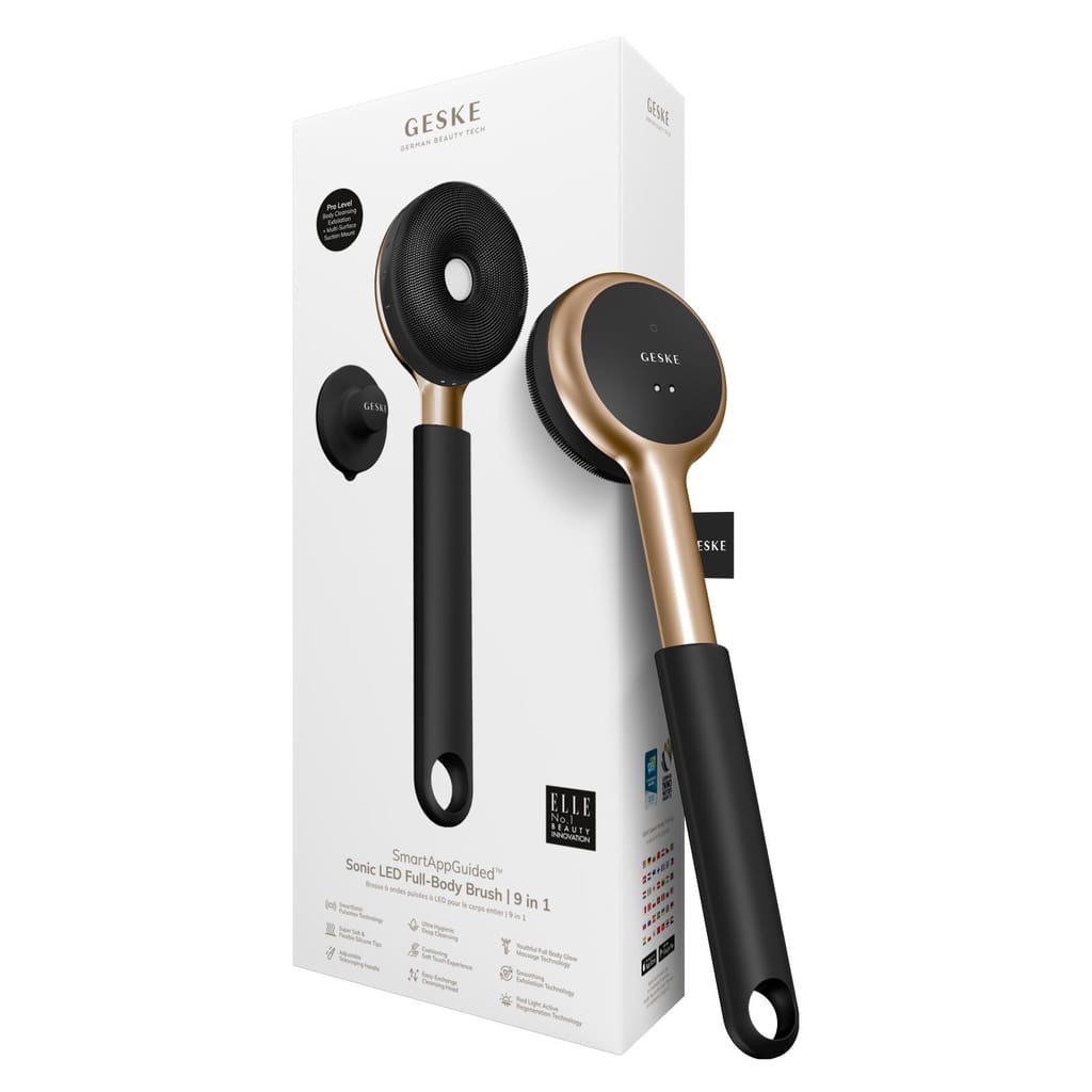 Фото товару: Звукова світлодіодна щітка для всього тіла GESKE Sonic LED Full-Body Brush&Intensive Exfoliator 9в1 gray № 0