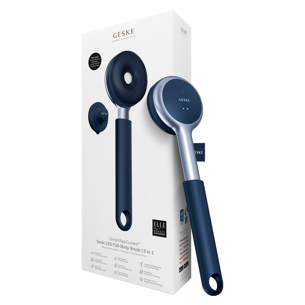 Фото товару: Звукова світлодіодна щітка для всього тіла GESKE Sonic LED Full-Body Brush&Intensive Exfoliator 9в1 midnight № 0