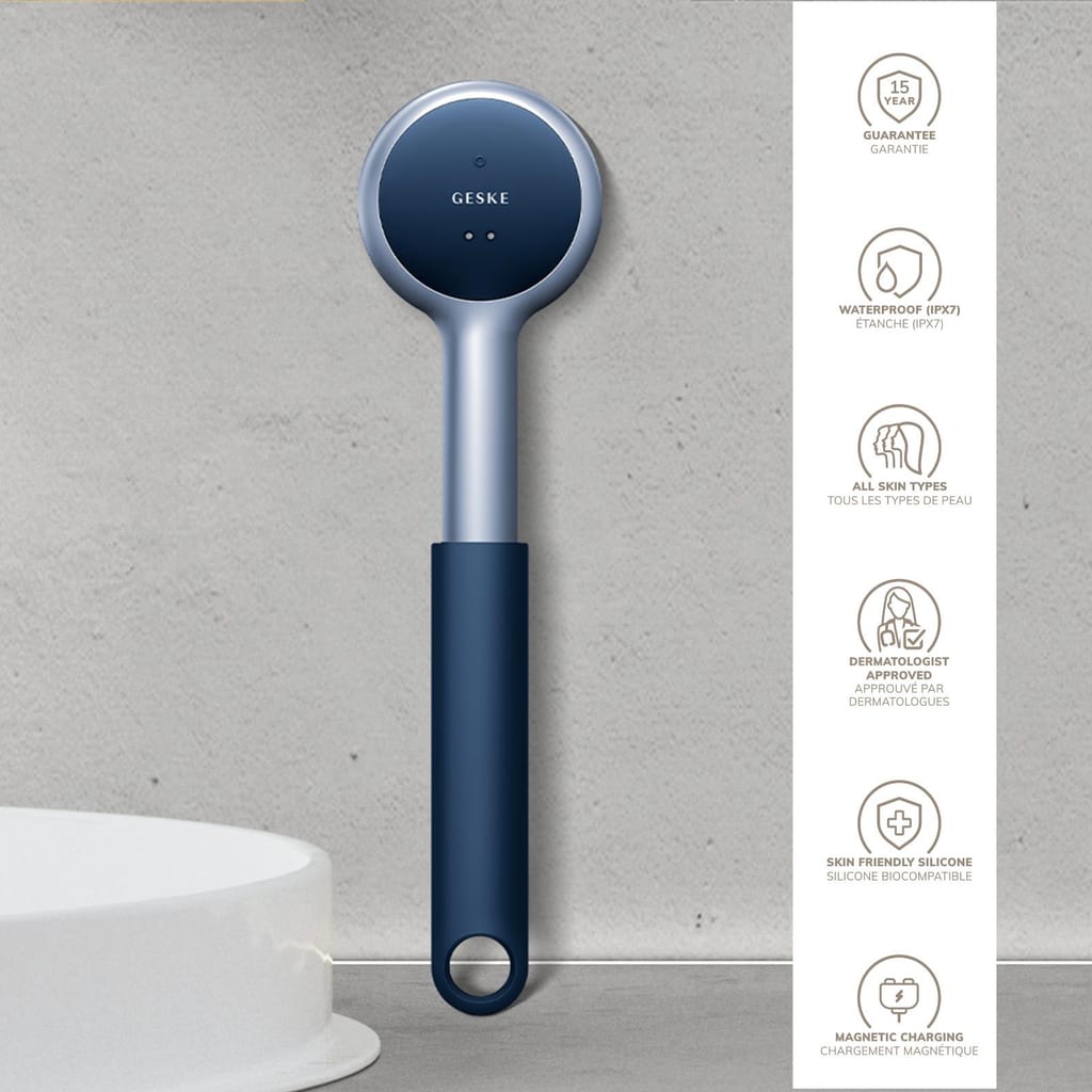 Фото товару: Звукова світлодіодна щітка для всього тіла GESKE Sonic LED Full-Body Brush&Intensive Exfoliator 9в1 midnight № 2